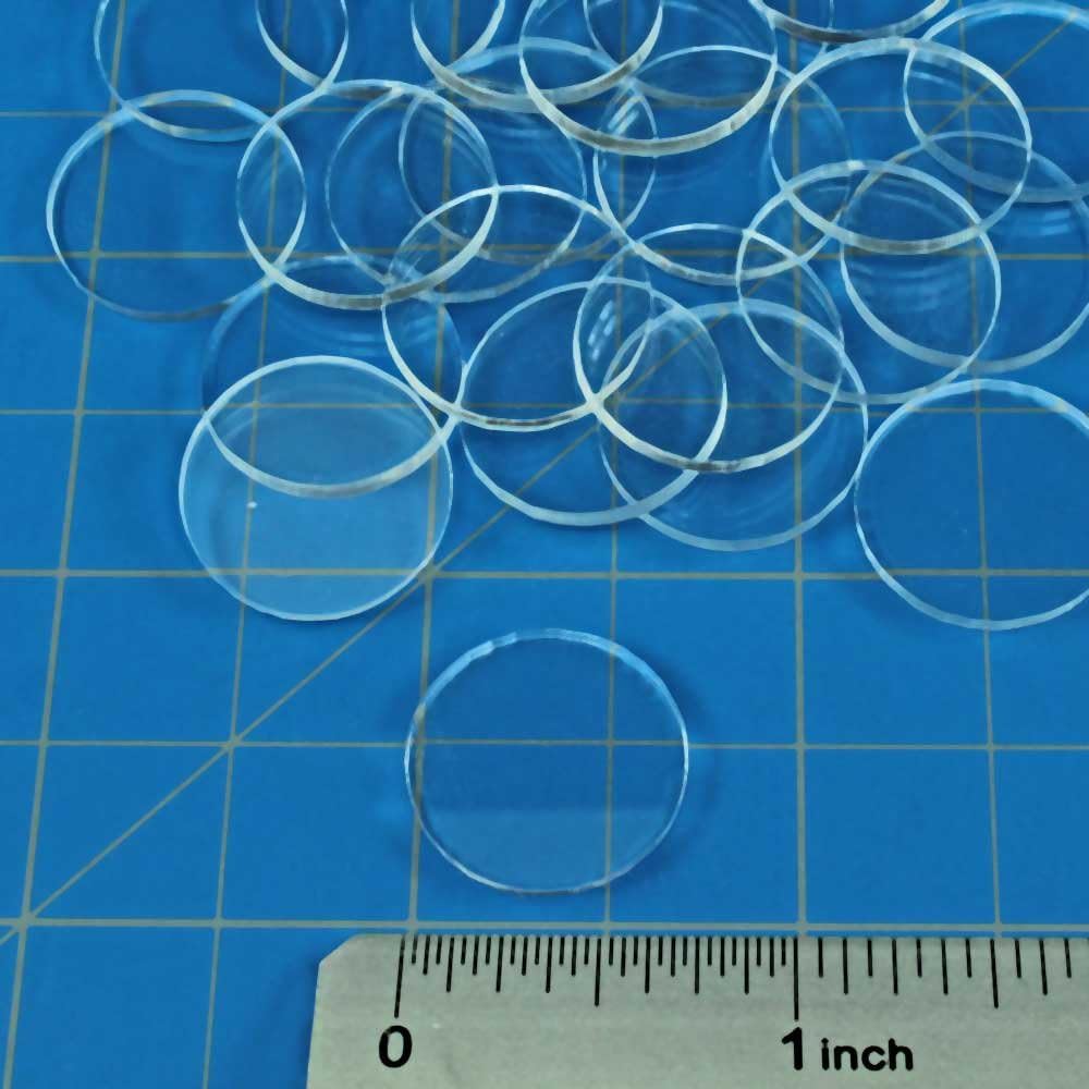 LITKO 0.75-Inch Round Miniature Bases | 1.5mm Clear Acrylic | 25 Pack image 2