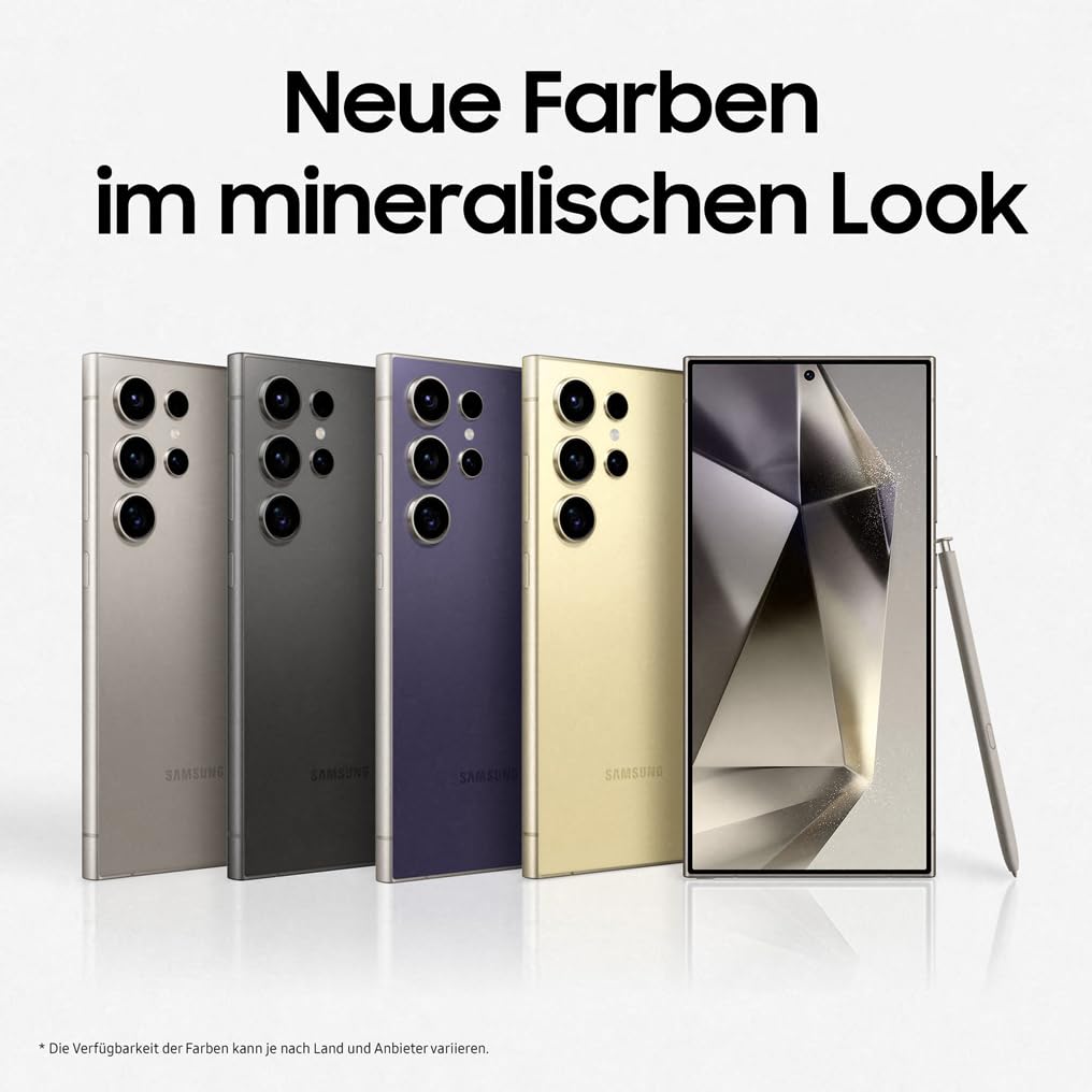 Samsung Galaxy S24 Ultra AI Smartphone, Android-Handy ohne Vertrag, 12GB RAM/256GB Speicher, 200-MP-Kamera, S Pen, Lange Akkulaufzeit, Titanium Black, 3 Jahre Herstellergarantie