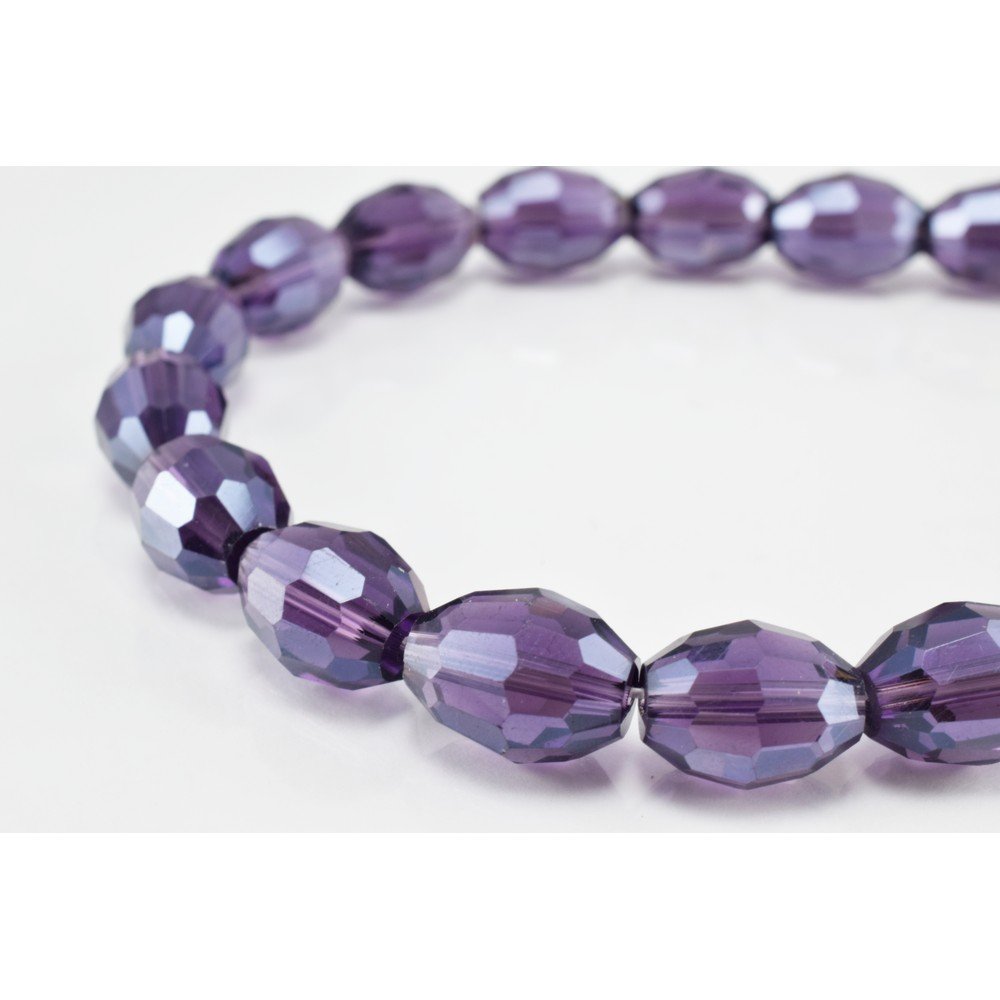 Purple Oval Faceted Beads for Jewelry or Decoration for Chandelier making Different Sizes (6x9)