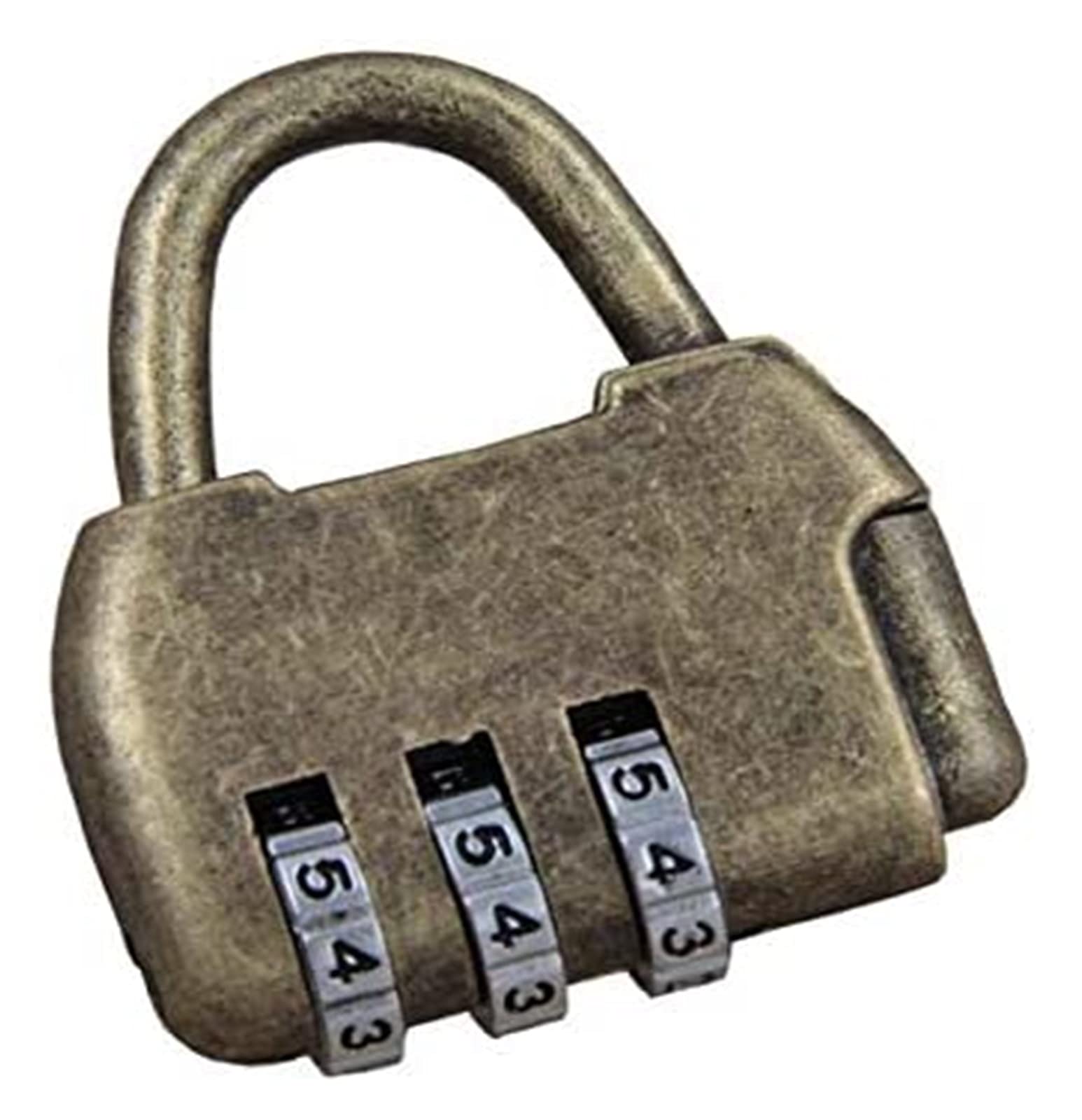 Candados for equipaje, 4 minicandados antiguos de bronce, pequeños metal, estilo antiguo, con contraseña modificable y predeterminada