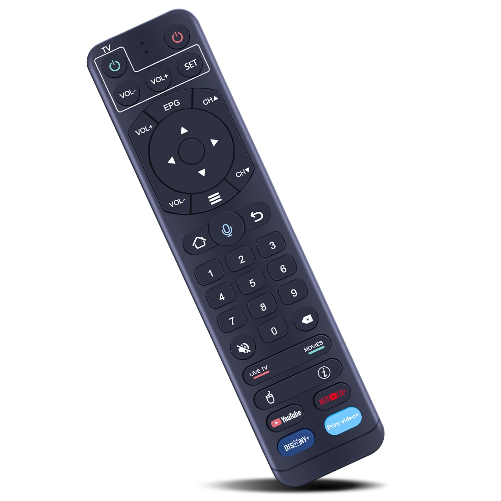 ZWP V2 Pro Replacement Voice Remote Control fit for vSeeBox V1 Pro / V2 Pro/Elite/ V1 Max, for OctaStream Elite Max Android TV Box Elite-3