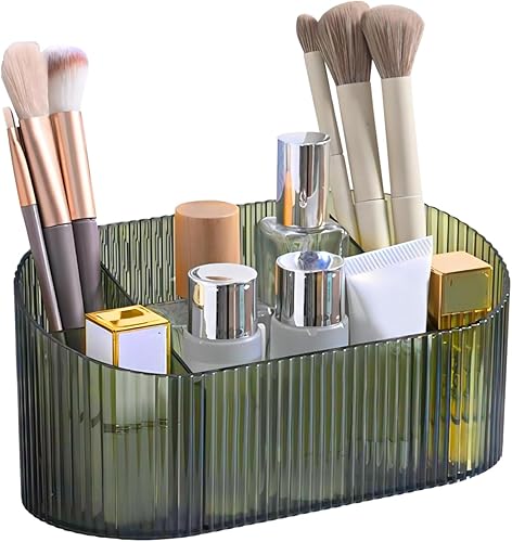 Miniatura 1 de DASITON Soporte para brochas de maquillaje de gran capacidad, soporte para brochas de maquillaje de 5 ranuras, soporte para brochas de maquillaje a