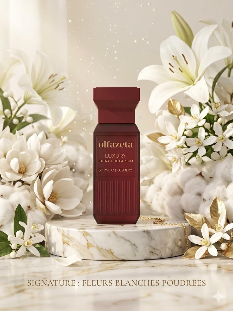 Olfazeta 146U Scarlet Flame - luksusowy ekstrakt perfum dla mężczyzn i kobiet, wysokie stężenie, 30% - biały i sproszkowany kwiatowy sylaż o długiej trwałości, esencje tłuszczu, 50 ml
