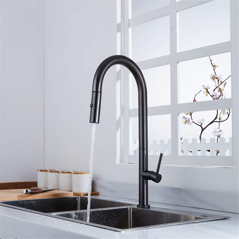 Robinet de cuisine en laiton noir mitigeur chic et durable