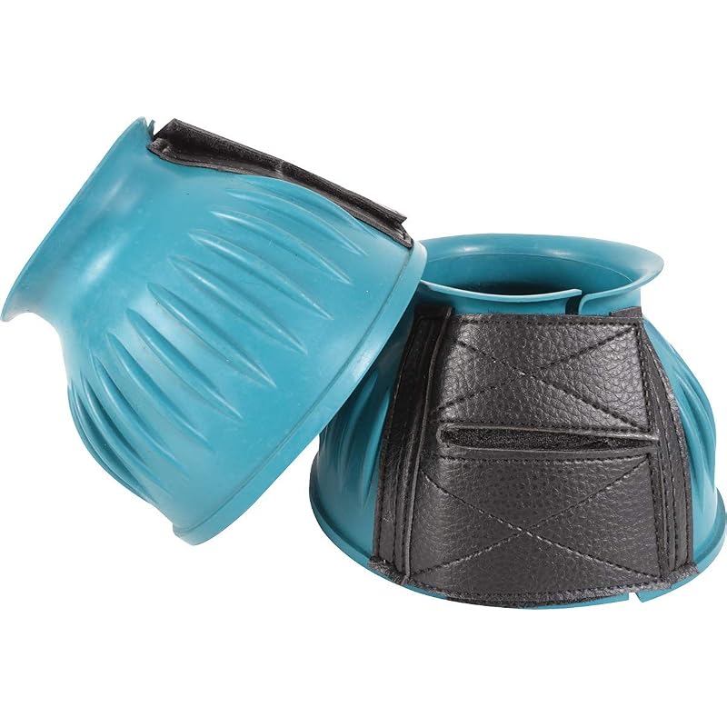 Bota de Sino para Cavalos em Borracha Cashel Teal, Tamanho Médio