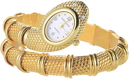 Amyove - Orologio da Polso da Donna, al Quarzo, a Forma di Serpente Gold :  Amazon.it: Orologi