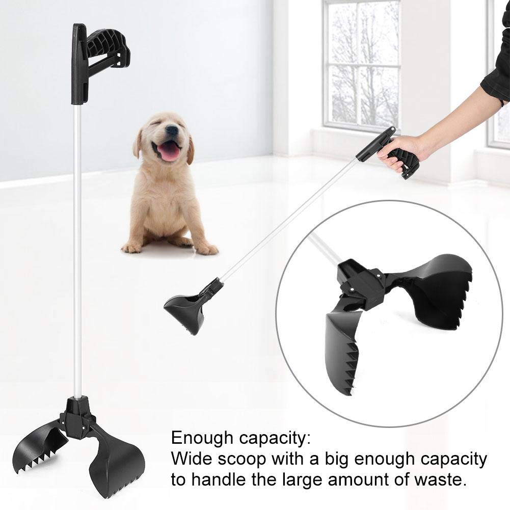 Outil de ramassage facile de crottes de chien Scooper avec poignée à longue portée pour ramasser les déchets