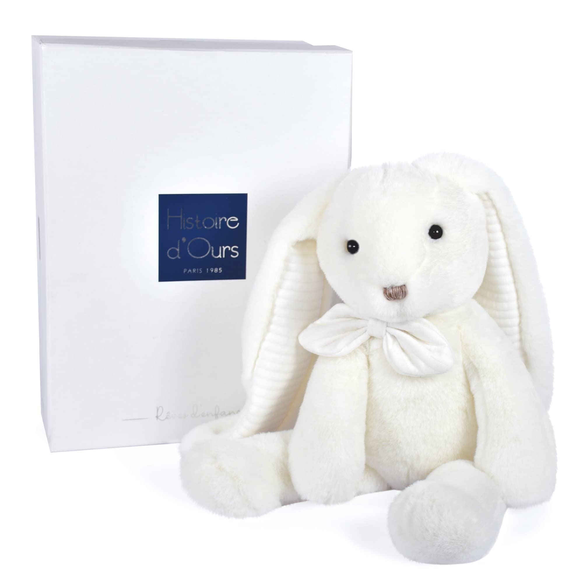 Histoire d'Ours - Peluche Coniglio - Bianco - 40 cm - PREPPY CHIC - HO3135