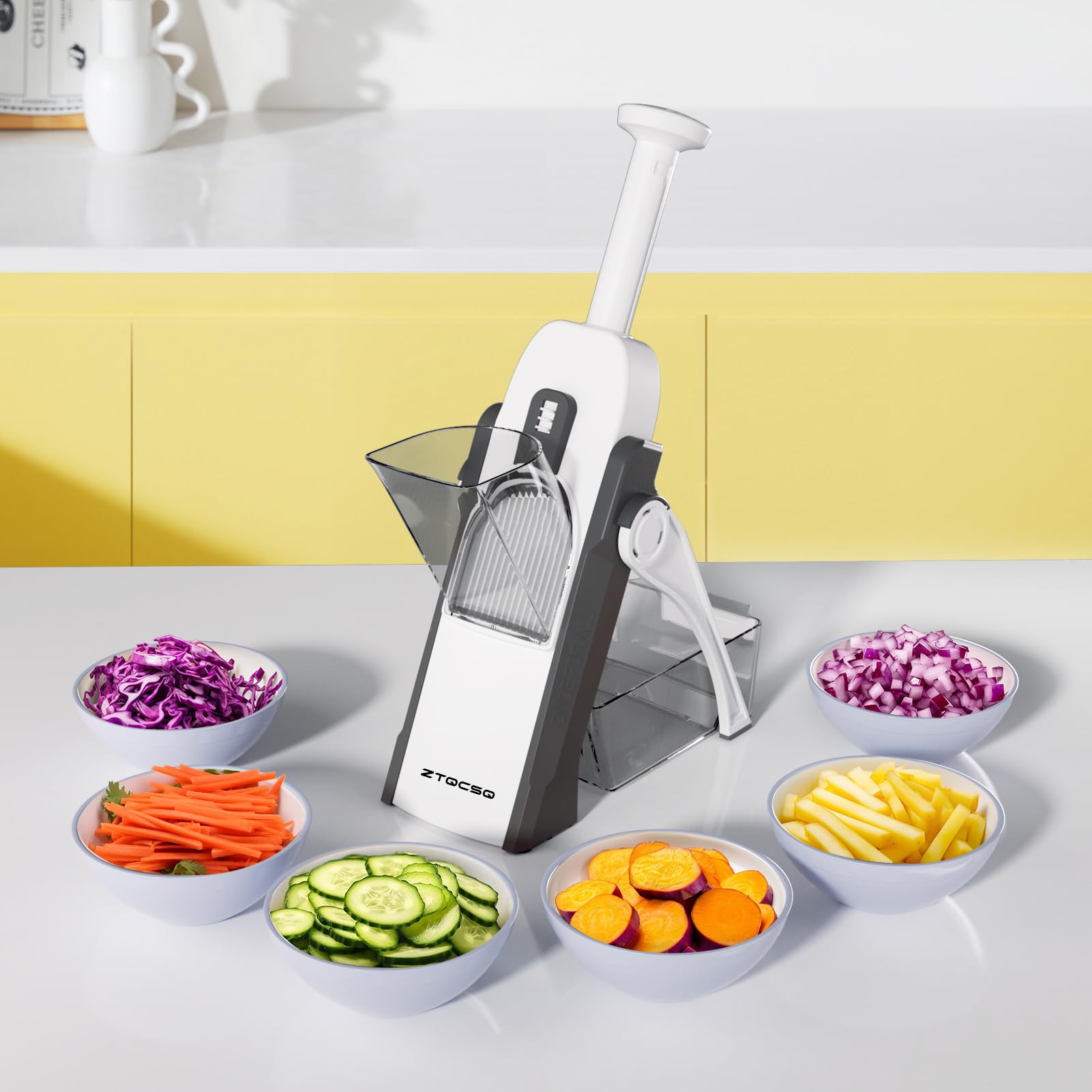 Amazon | 5 in 1 安全野菜チョッパー、キッチン用マンドリンスライサー