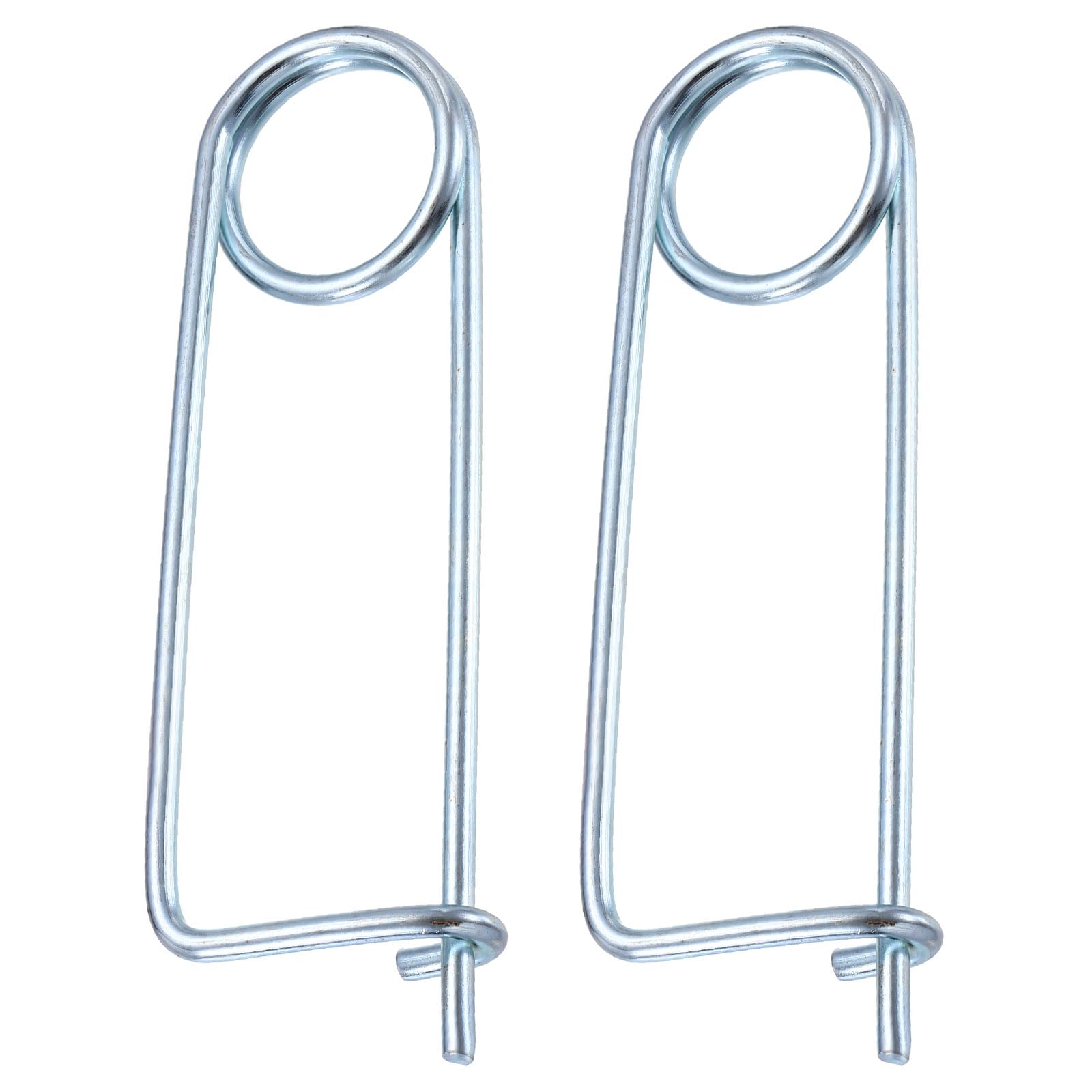 PATIKIL 6x120mm / 0.24"x4.72" Brooch Shape Cotter Safety Pin Spring Pin Fastener, 2 Pcs Steel Quick Lock Brooch Locking Fastener for Farm Garden Lawn Hook Hitch