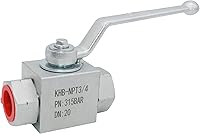 Vista 6 de Válvula hidráulica de alta presión KHB 1-1/4'' NPT, de cierre de 2 vías, válvula de bola hidráulica 4650 PSI