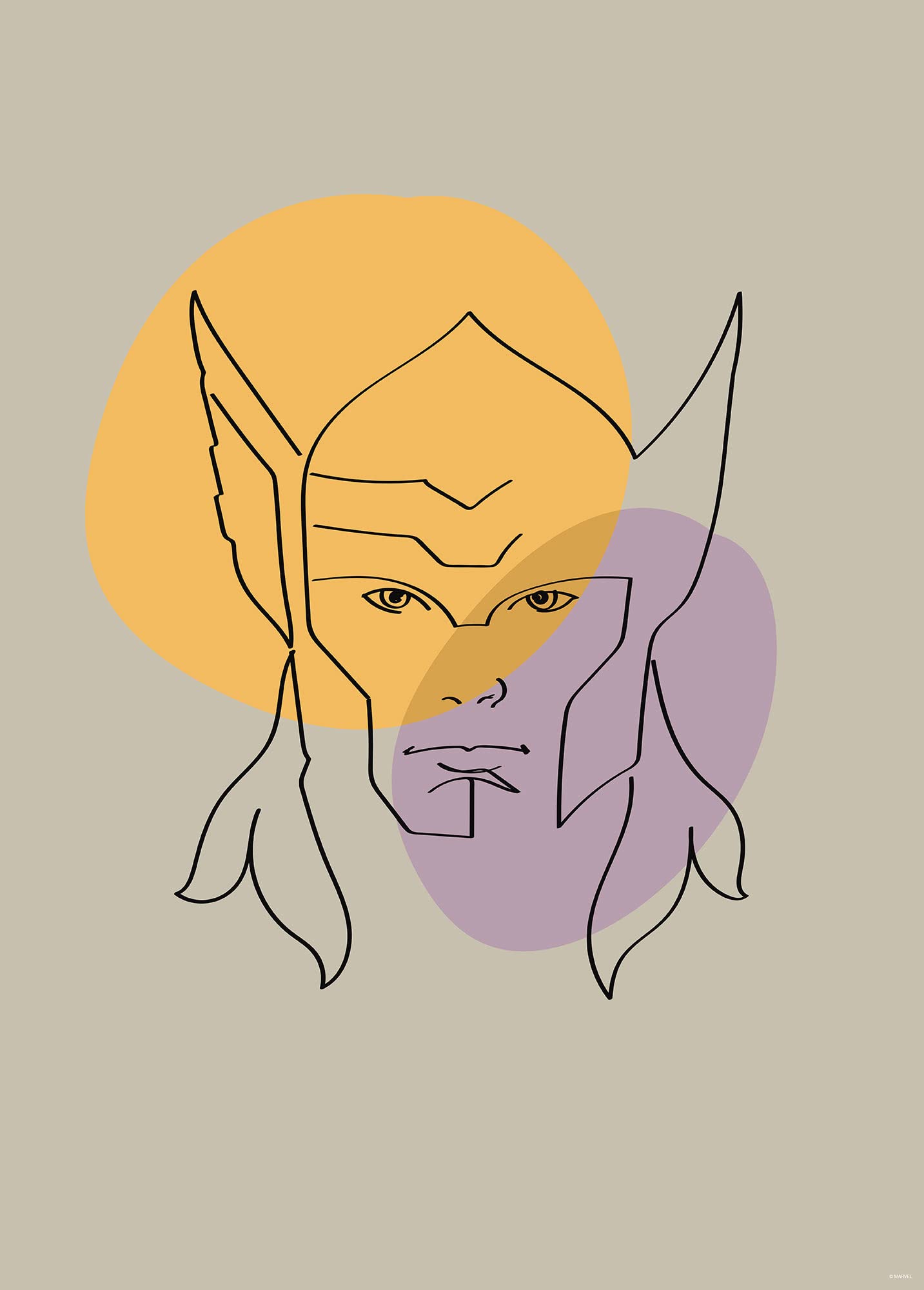 Komar Wandbild - Soulful Sanctuary Thor Head – 50 x 70 cm