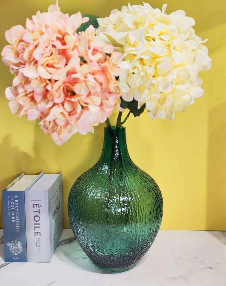 ベネチアングラス ブライトグリーン透明ガラスフラワーベース