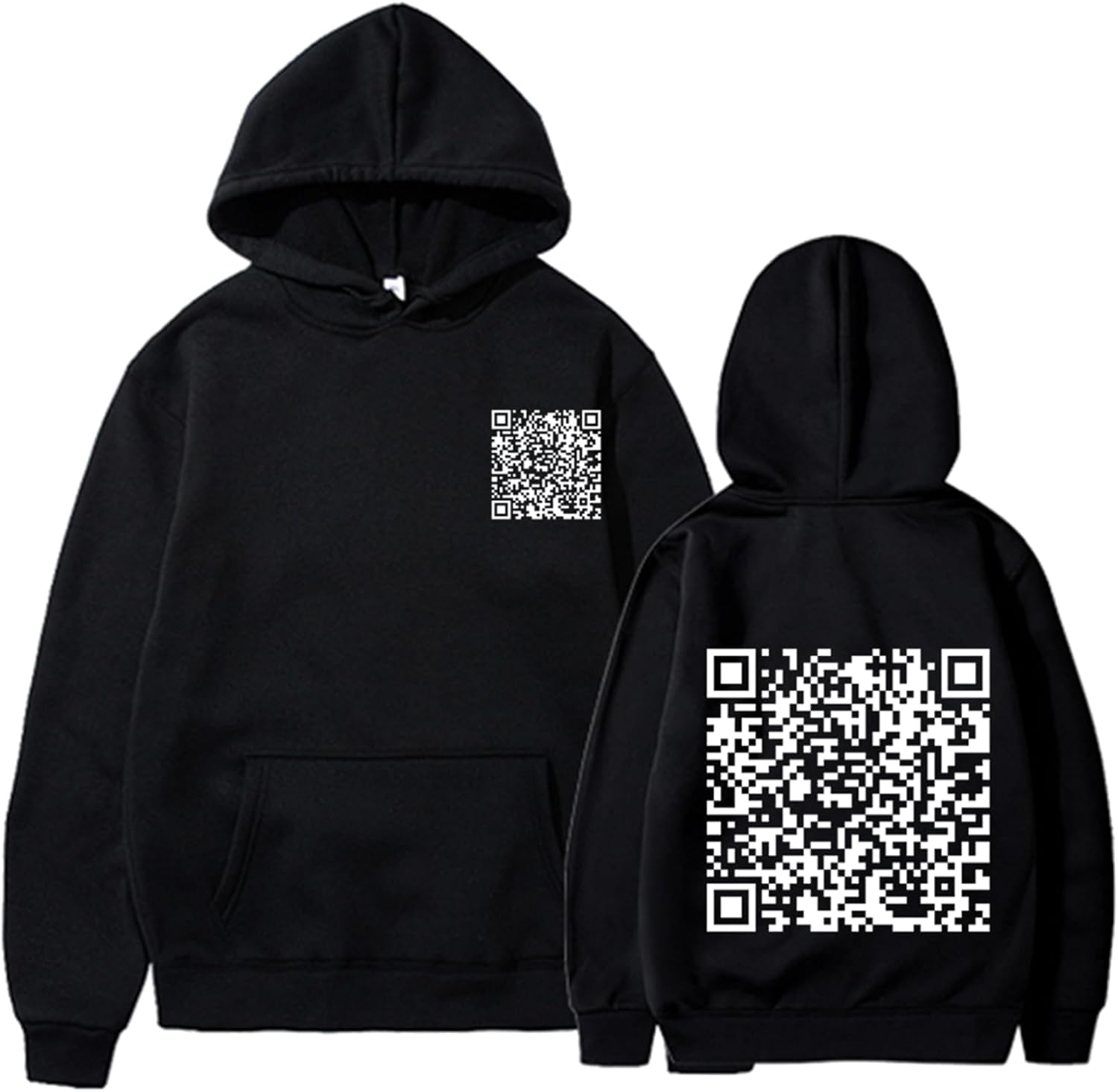 Funny Fu Qr Code Hoodie Unisex, Fuck You Qr Scan Code Joke Funny Hoodie, Scannable Qr Code Hoodie Sweatshirt Unisex