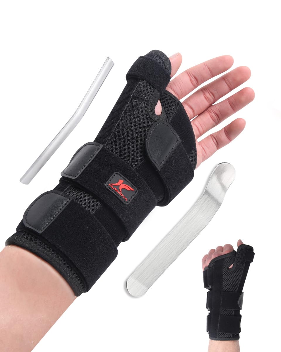 Hurmoya Wrist Brace Thumb Spica Splint Support for Carpal Tunnel, De Quervain's Tenosynovitis, Tendonitis Pain Arthritis Trigger for Man and Women (