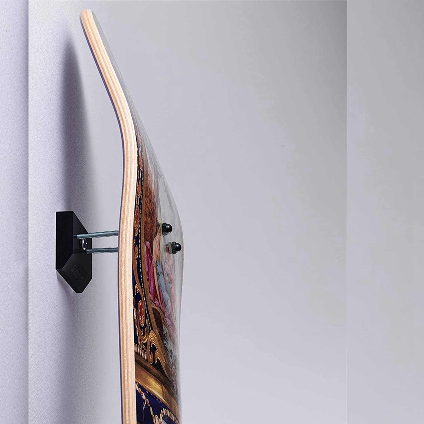 Set di supporti da parete per skateboard, per interni, in acrilico, per skateboard, supporto da parete, trasparente
