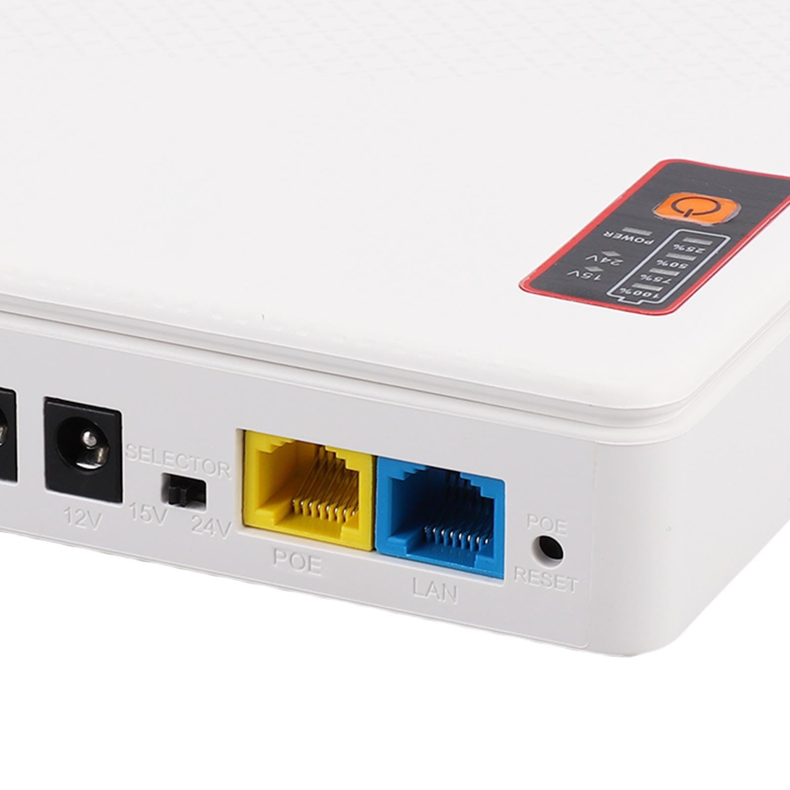 Mini UPS DC Batería de Respaldo Fuente de Alimentación Ininterrumpida 20800mAh ABS 18W para Enrutador Módem Cámara con USB Tipo C PoE Enchufe de la UE para Red de Oficina en Casa (Estándar