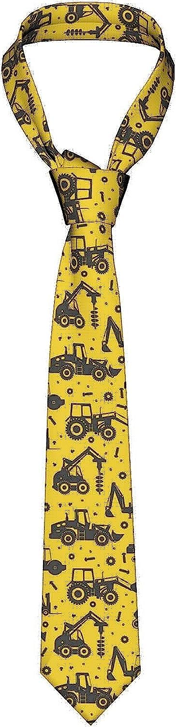 Segur Excavators Construction Trucks Ties For Men Fashion Novelty Neckties For Wedding Dances Festival Party