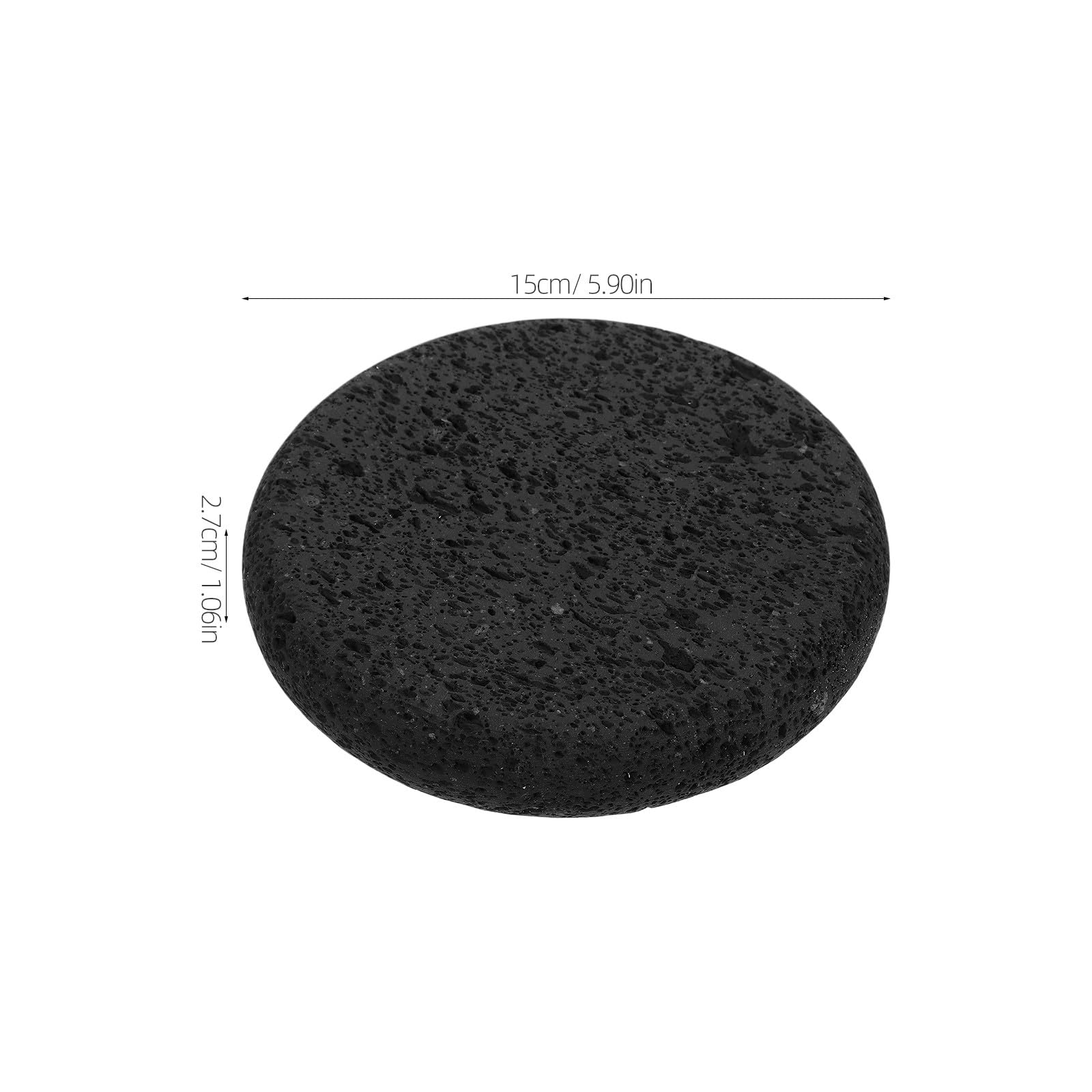 BESPORTBLE Pietra Lavica per Barbecue 15cm, Piastra da Griglia in Pietra | Cottura Uniforme e Forte Ritenzione del Calore, per Feste Thai e Korean Grill Pan, per Pesce e Frutti di Mare