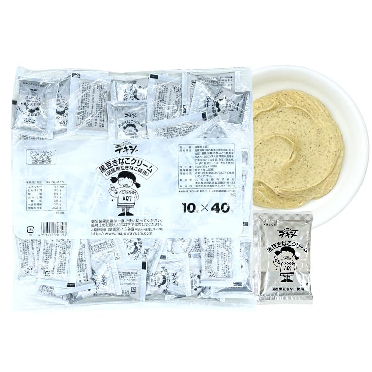Amazon | 丸和油脂 デキシー 黒豆きなこクリーム (10g×40袋) パン