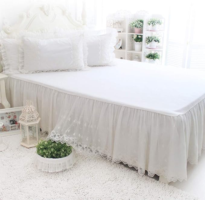 Amazon 選べる3色 可愛いベッドスカート レースに刺繍模様ベッドスカート シングル C ベッドスカート オンライン通販 Amazon 選べる3色 可愛いベッドスカート レースに刺繍模様ベッドスカート シングル C ベッドスカート オンライン通販