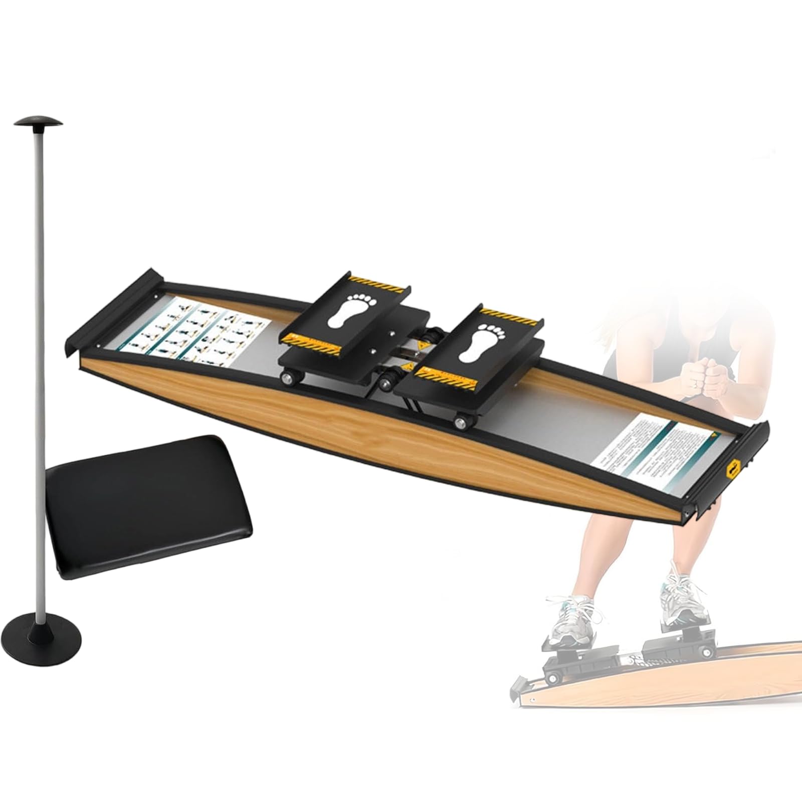 MáQuina De Esquí Interior, Simulador De Esquí para Entrenamiento, Entrenador ElíPtico 3D, Conjunto De Herramientas para Entrenamiento De Fuerza Y ​​Equilibrio A