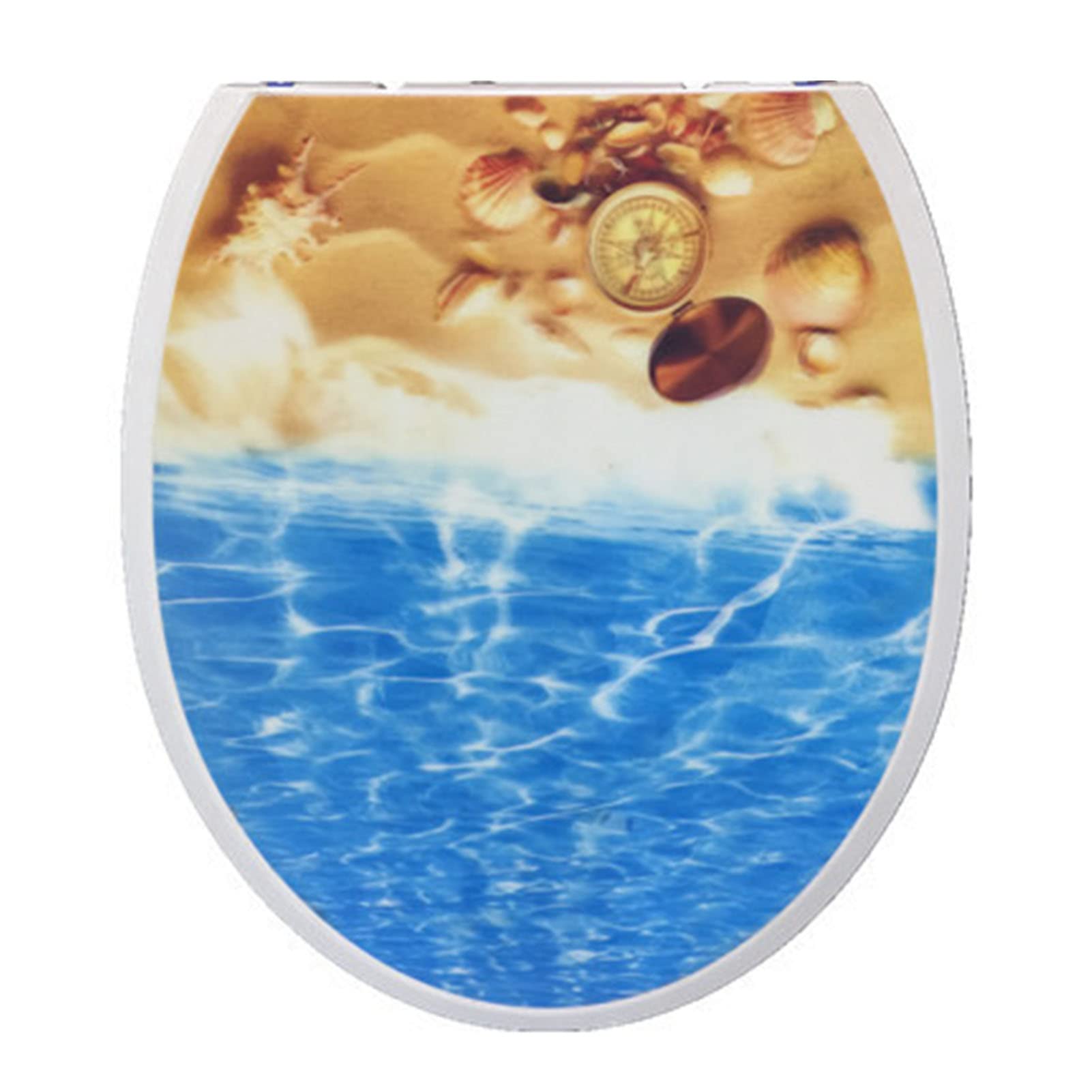 Universal Toilet Seat, PP Material Quiet Close Quick Release Hinges Easy Install Clean Fits O U V-Shape, Adjustable, Lightweight, Durable, Portable, User-Friendly
