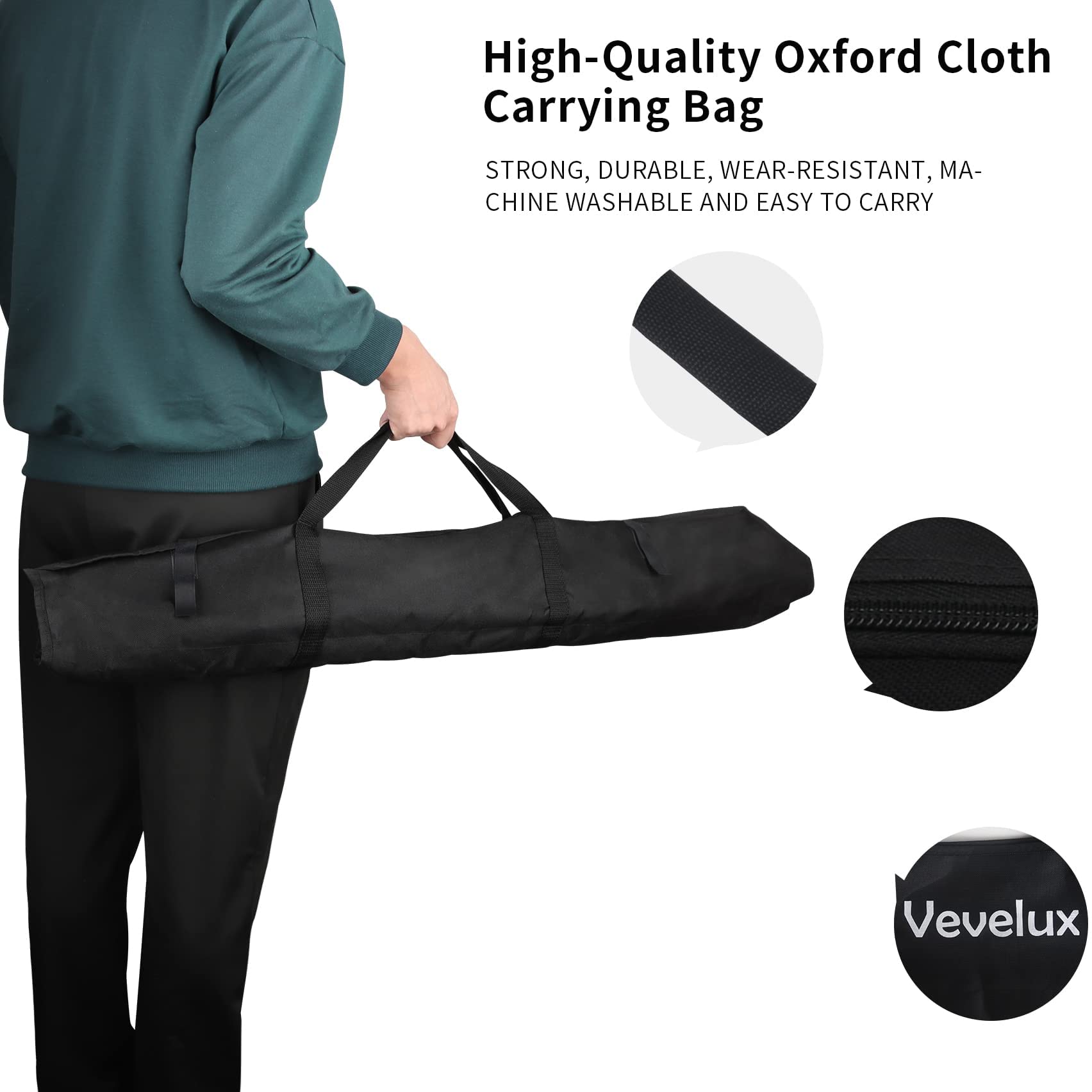 2,6 x 3 M Support de Toile de Fond + 8 Pcs Pince, Support de Fond Réglable avec 2 Sacs de Sable et 1 Sac de Transport pour Portrait Photo Studio Vidéo