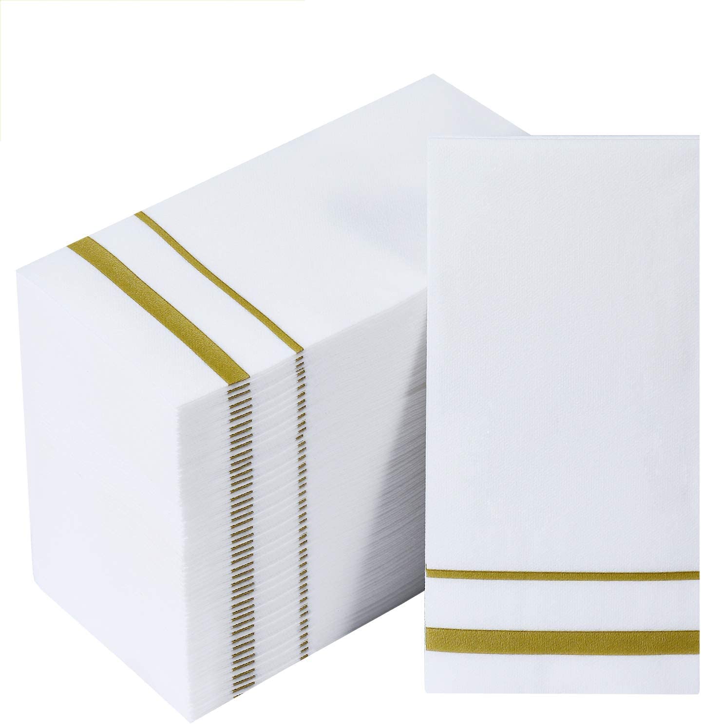 Gold Napkin,Disposble Cloth Like Napkin, Dinner Napkins,Disposble Hand Towels, Linen-Feel Paper Napkin,12x17inch,Pack of 50