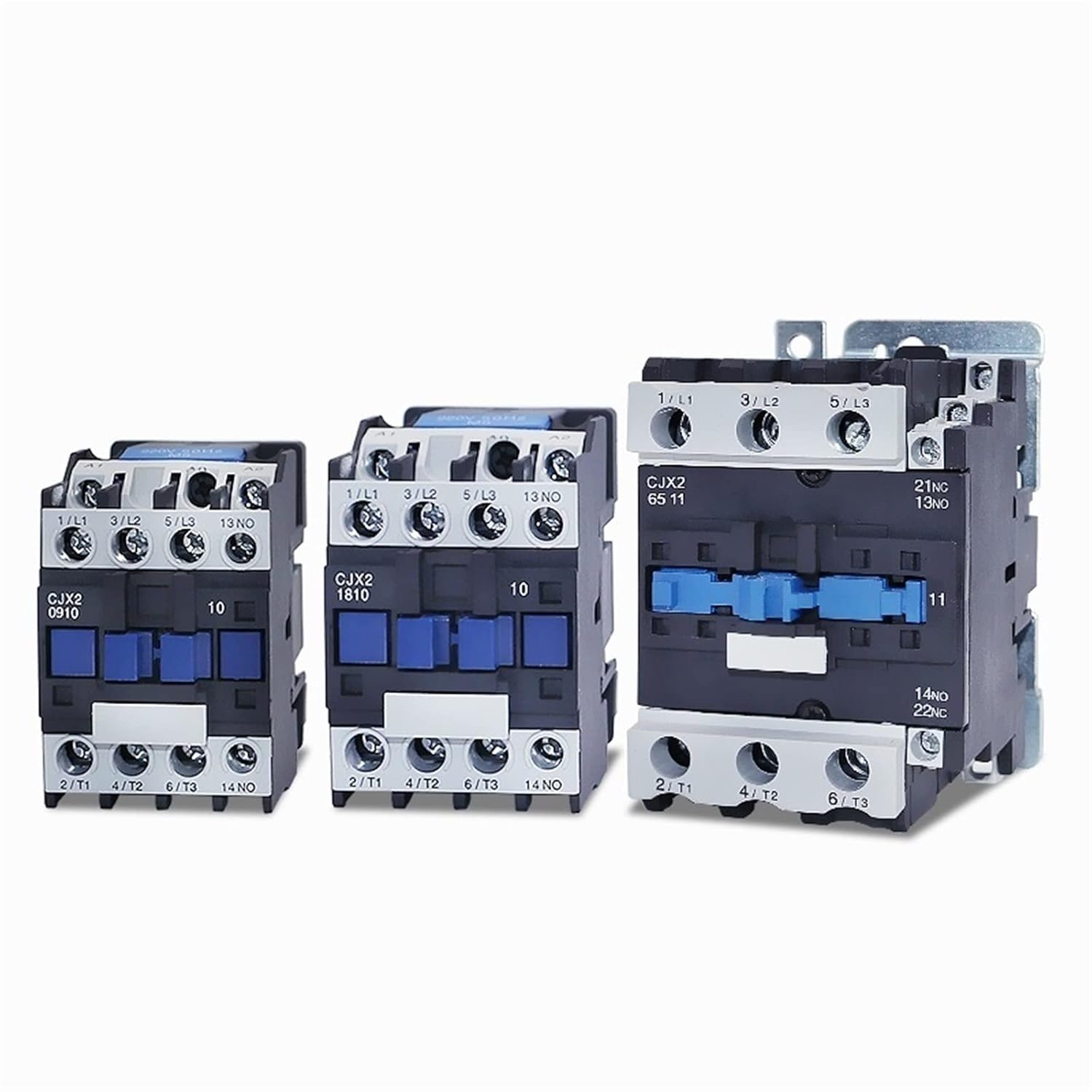 AC Contactor CJX2-6511 9A NO 3-Phase DIN Rail Mount Electric Power Contactor 24V 36V 110V 220V 380V 1Pcs(CJX2-6511 48V)