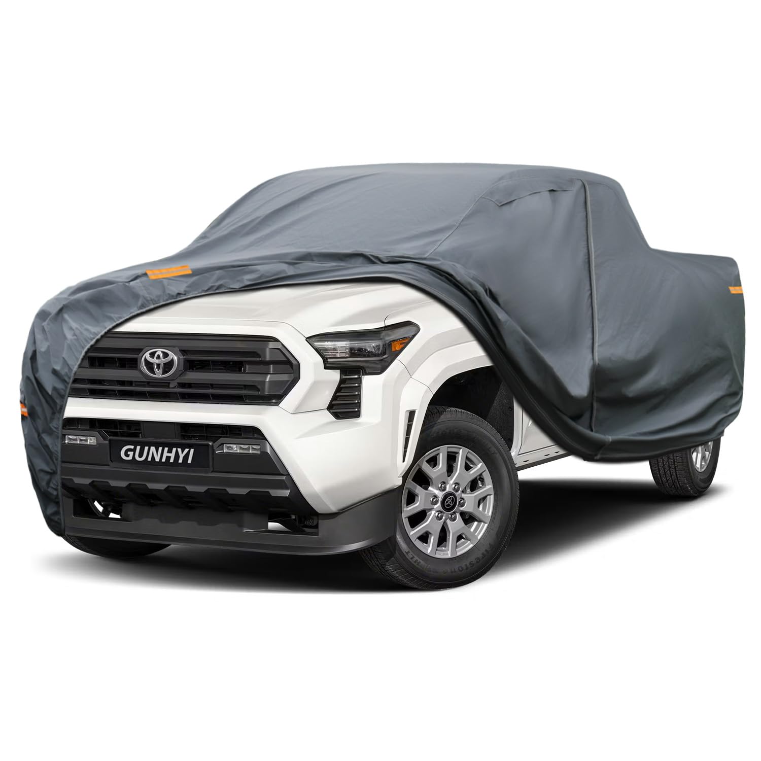 GUNHYI Premium Truck Cover Custom Fit Toyota Tacoma, 16 Layers Heavy Duty Truck Cover Waterproof All Weather with Zipper Door for Sun Rain Snow Dust Uv Protection