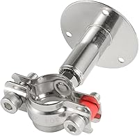 Vista 4 de 2 correas de sujeción ajustables para montaje en pared para tubo de 1/2", diámetro de abrazadera de 0.591-0.866 in