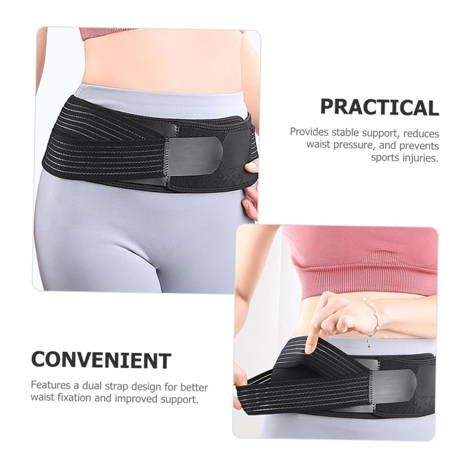 Faja Lumbar 2 Vendajes De Protección For La Espalda For Entrenamiento Deportivo Cintura Soporte Cinturón(S)