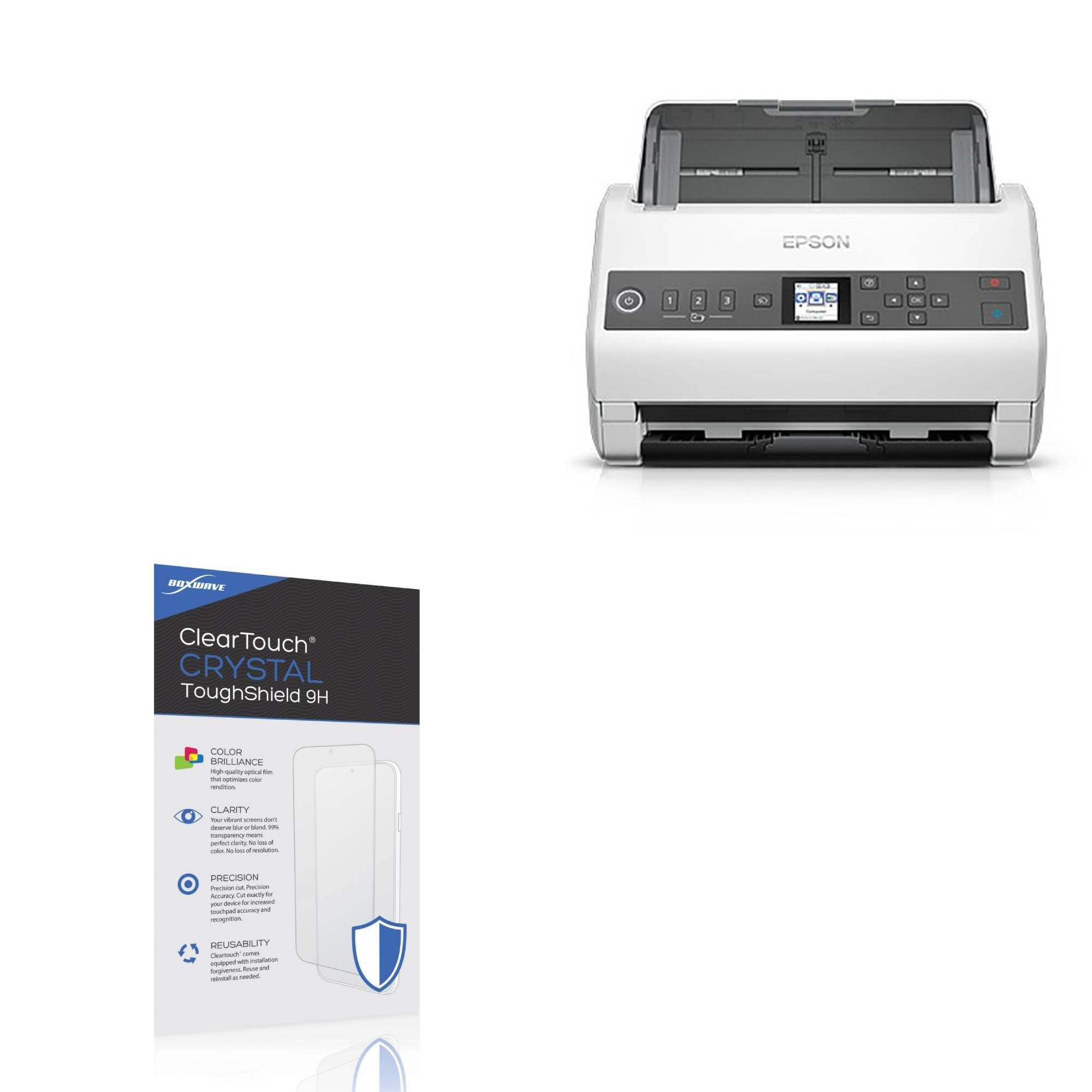 BoxWave Screen Protector Compatible With Epson DS-730N - ClearTouch Crystal ToughShield 9H (2-Pack), Clear 9H Tough Flexible Film Screen Protector