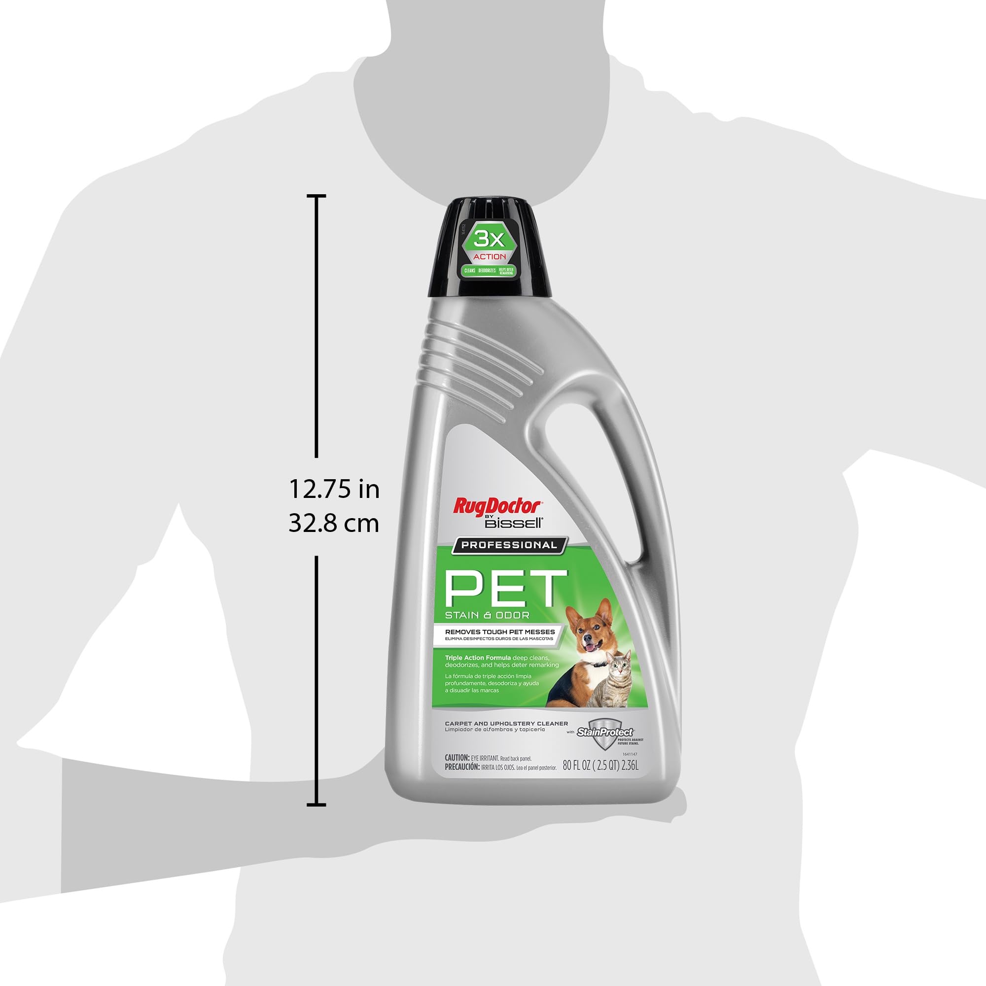 Rug Doctor by BISSELL - Limpiador profesional de alfombras de triple acción para mascotas y manchas profundas, 80 onzas