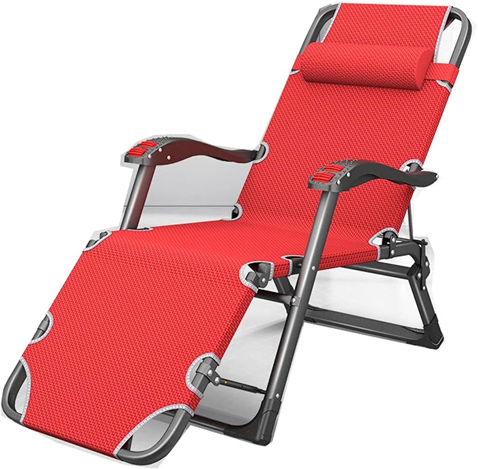 Sun Lounger,Patio Reclining Chair, Folding Zero Gravity Chair (52Cm Wide), Portable Lounge Chair Ralax Chair, Support 150Kg-5