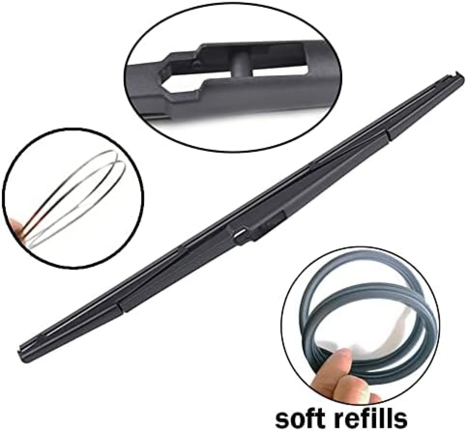 para Hyundai, para Veracruz IX55 2006 2007 2008 2009 2010 2011 2012, Juego de escobillas limpiaparabrisas Delanteras y traseras para Ventana de Coche, limpiaparabrisas de 24 "20" 14 "