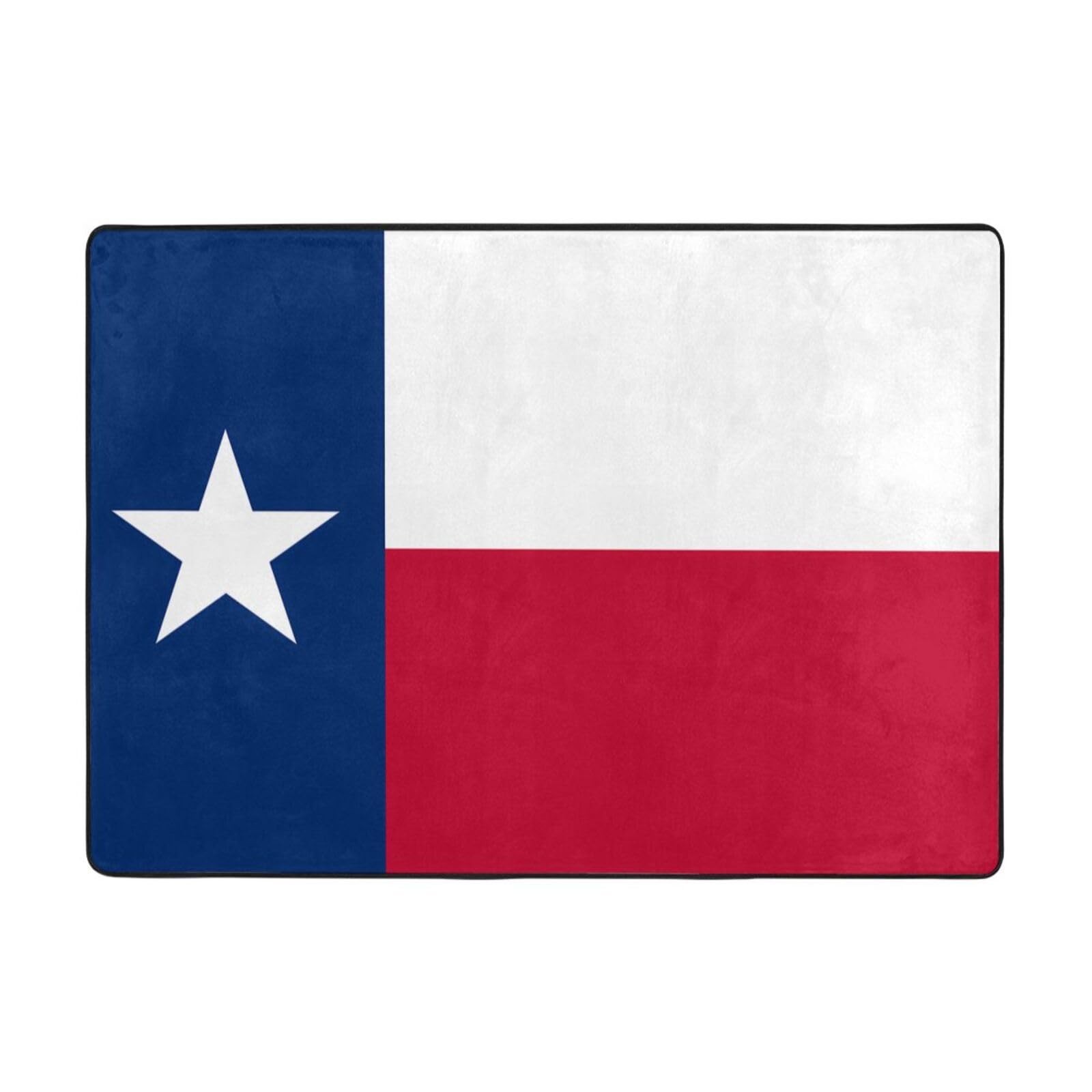 Tapis flanelle drapeau Texas 203 cm pour réchauffer un salon