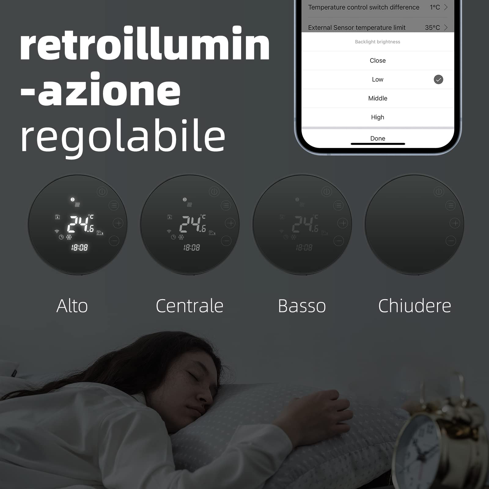 Beok Tuya Termostato Smart Wifi Termostato per Riscaldamento Dell'acqua Programmabile Termostato Ambiente a Parete Compatibile con Alexa 3A TGR86WIFI-WP