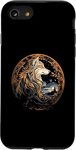 Miniatura 31 de iPhone XR Fenrir Wolf Viking Scandinavian Pride Norsemen Odins Wolf Case