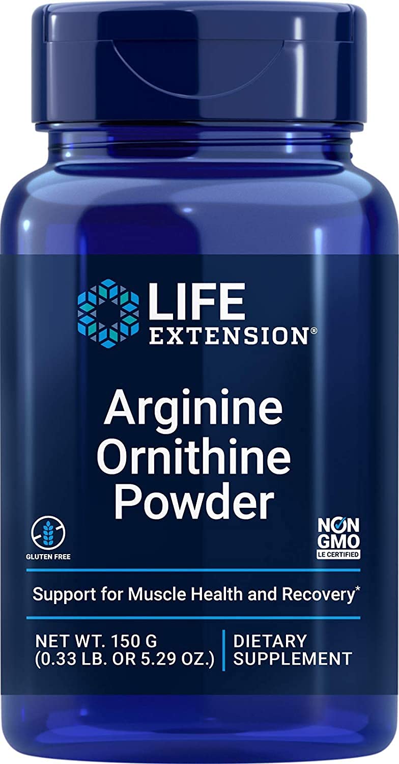 Life Extension Arginine Ornithine Powder | 150 Grams (Multi-Pack)