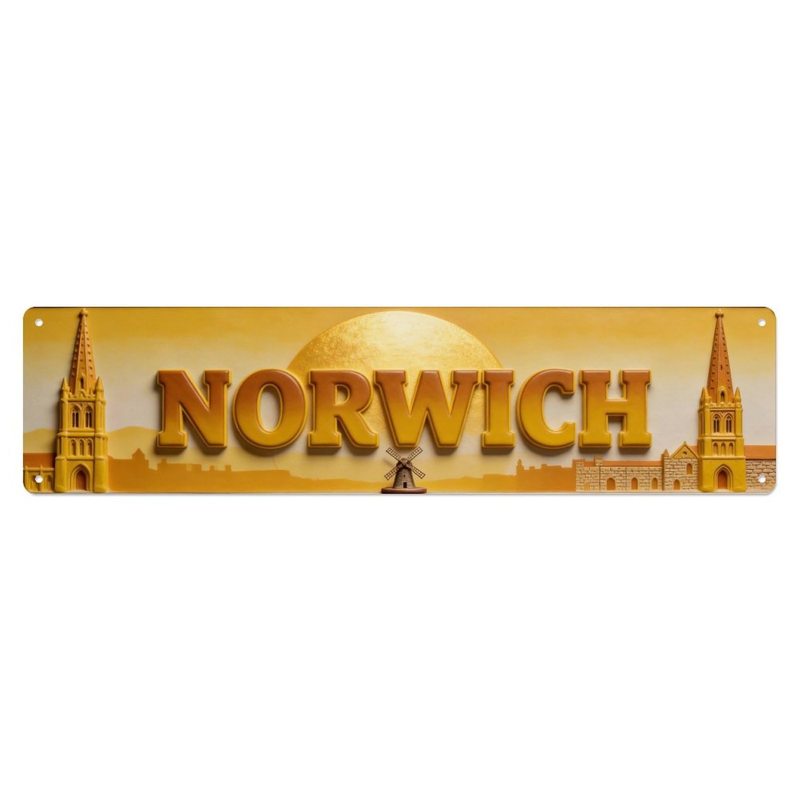 Norwich England Retro Metal Tin Sign