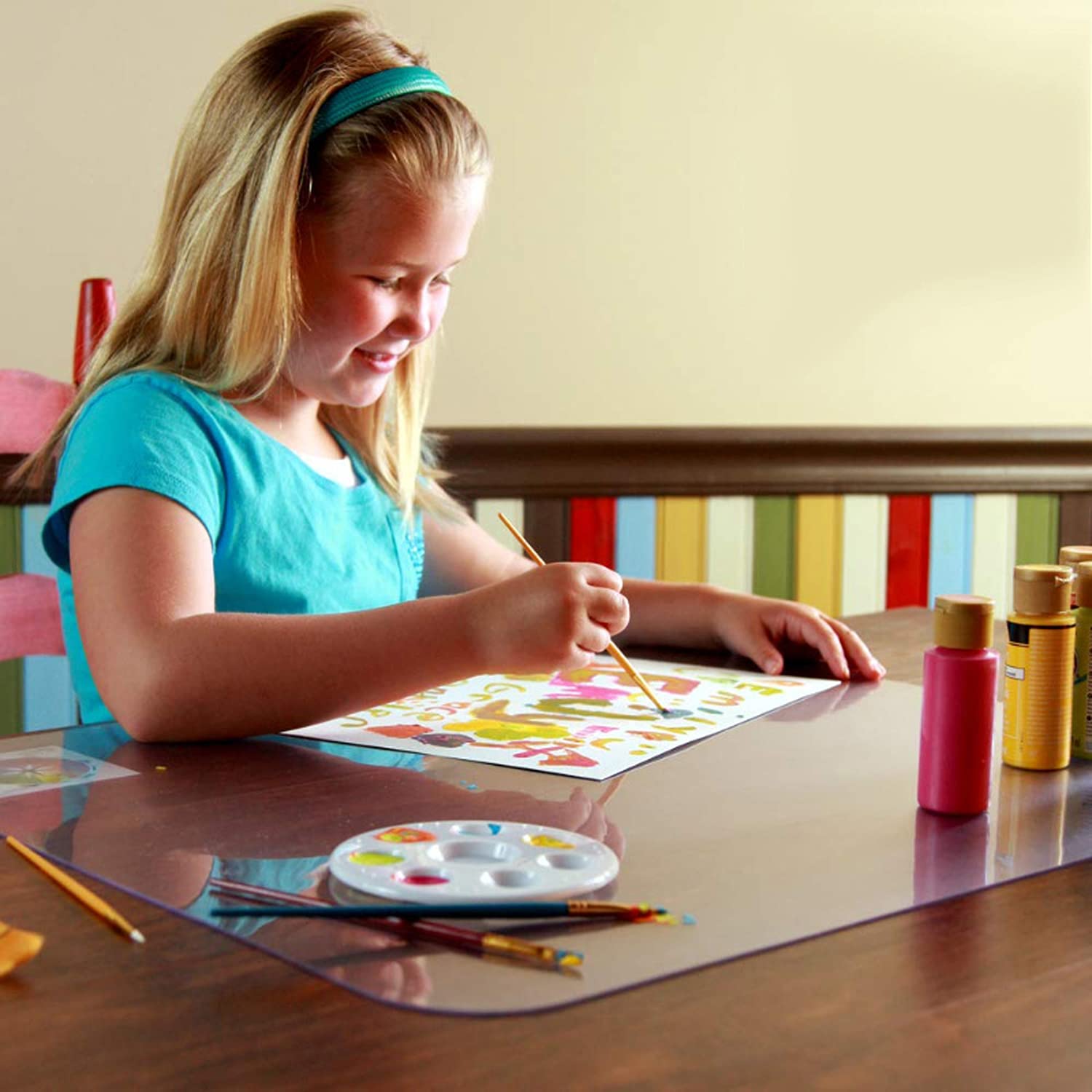 Sous-main de bureau d'étude transparent pour écriture imperméable résistant à la chaleur tapis de bureau 60x120cm cmtapis de table protecteur transparent pour