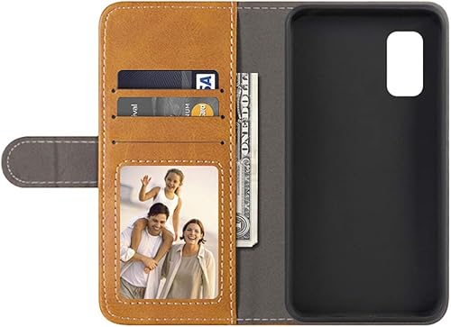 Miniatura 3 de Vivo V19 - Funda de piel tipo cartera con ranuras para dinero en efectivo y tarjetas, cubierta trasera de TPU suave con imán para Vivo V19 (negro)