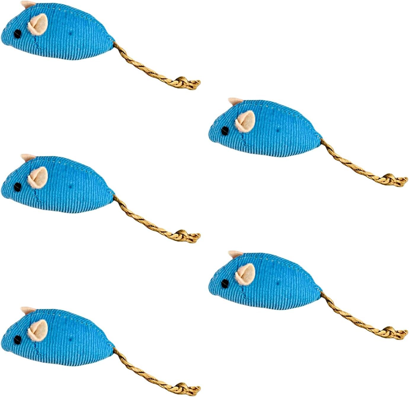 5Pcs Blue Catnip Toy, Catnip Toys Balls, Teaser Toy Mouse Shape Interactive Lightweight Relieve Boredom Pet Teething Toy Cat Supplies Blue Interested Catnip Toys