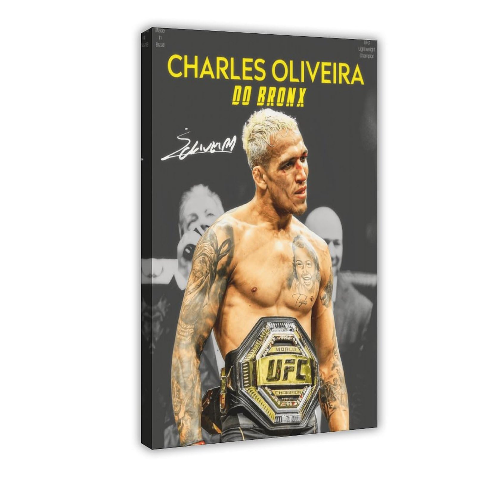 SFQQE Charles Oliveira UFC Poster Canvas Poster Bedroom Decor Landscape Office Room Decor Gift 24x36inch(60x90cm)