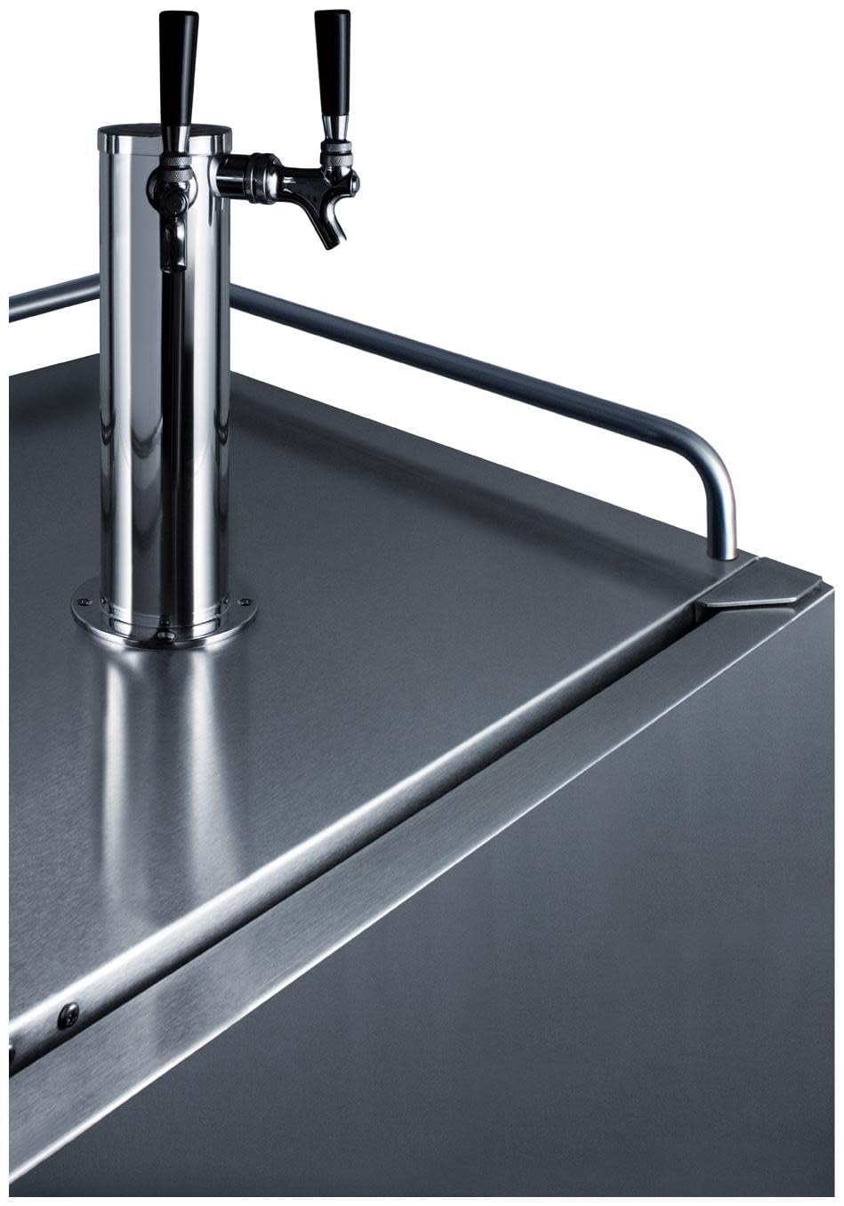 Summit 24" Outdoor Wine & Beer Kegerator, Dual Tap, Weatherproof, Beer And Wine Dispenser, Stainless Steel - Sbc683ostwinbw on Fridge.com - View 4