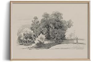 Moody Forest Tree Abstract Print Poster