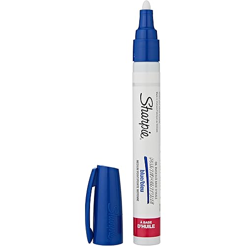 Sharpie Oil-Based Paint Marker, Medium Point, Blue, 1 Count - Great for Rock Painting