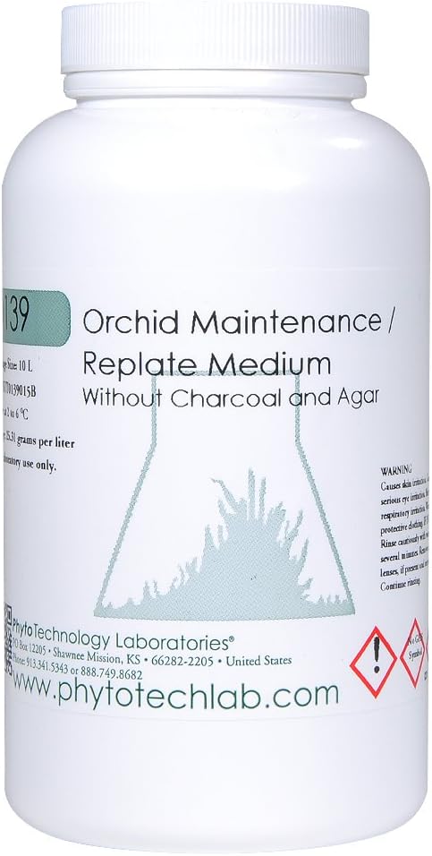 Orchid Maintenance/Replate Medium without Charcoal & Agar - 10 L